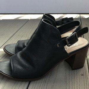 Franco Sarto Slingback Stacked Heel t strap sandle